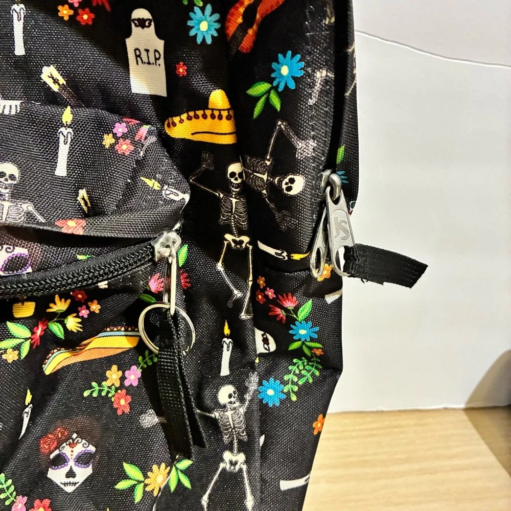 JanSport Skeleton Backpack Day Of The Dead Dia De Muertos Novelty Print Festival